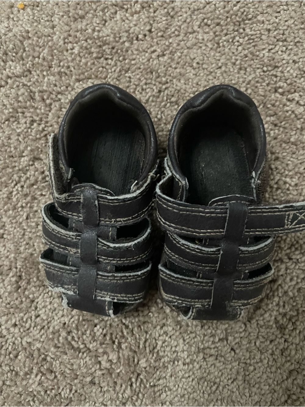 Kids Black Closed-Toe Sandal - Comfortable Everyday Wear
